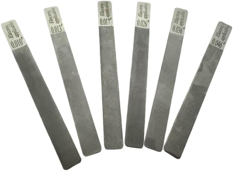 6Pcs Guitar Nut Files Fret Crowning Slot Filing Luthier Repairing Tool Kit Stainless Steel For Acoustic Electric Guitar Bass Ukulele String Instruments(electric 10-46)