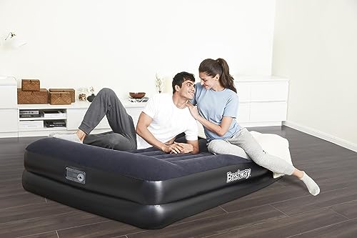 Bestway Aeroluxe Airbed, Luftbett mit eingebauter Elektropumpe, Queensize 203x152x46 cm