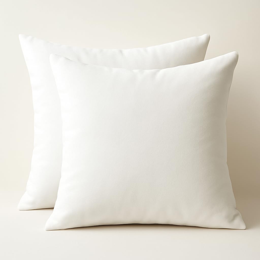 18” x 18” (45cm x 45cm) Hotel Quality Cushions Inserts Hollowfibre Cushions Pads Inners Fillers- Pack of 2