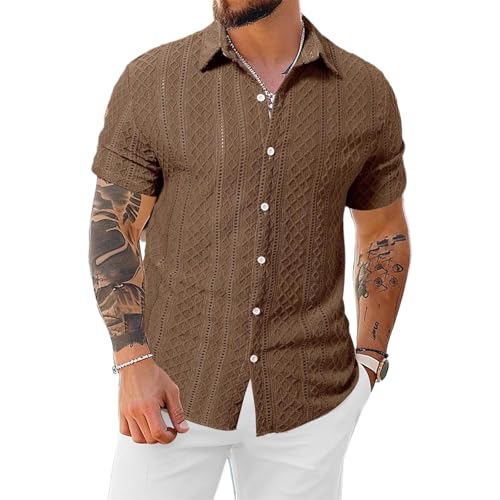 Chemise homme col pointu et manches courtes coupe relaxée