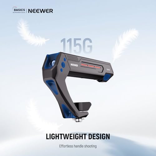 Image of NEEWER BASIC Lightweight Camera Top Handle with 3 /8 inch Locating Pin for ARRI, High Strength Cage Plastic Handle Grip w / 1 /4 inch 3 /8 inch Screw Holes & Cold Shoe Mounts for Video Light Mic, Max Load 22lb, CA142