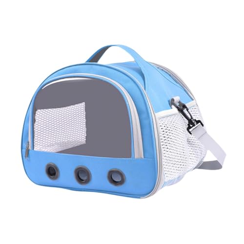 WeiLaiKeQi Bolsa de transporte portátil, gaiola de transportadora de viagens por porco da, Azul Escu