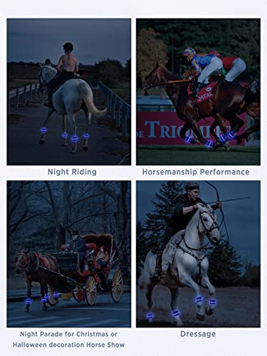 image for Rubor LED Horse Boots 4pcs, Night Horse Riding Equipment, LED Horse Ta