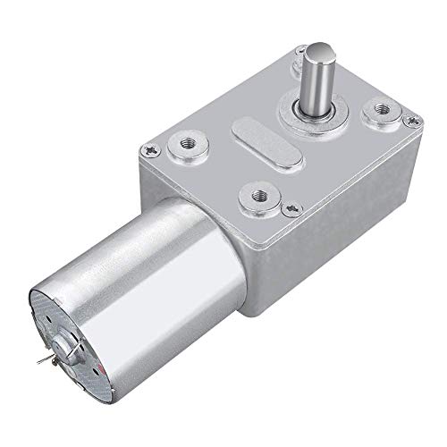 Miniatura 7 de Motor de reducción de engranajes DC 12V reversible de alto par turbo sin gusano reductor de caja de engranajes motor eléctrico (6RPM)
