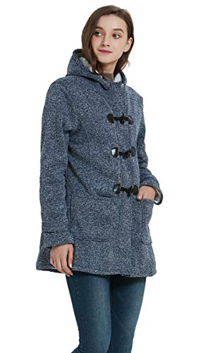 image for VOGRYE Womens Winter Fashion Outdoor Warm Wool Blended Classic Pea Coa