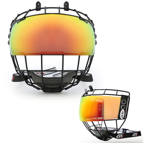 Protection intégrale de hockey sur glace junior avec cage de casque GY rouge