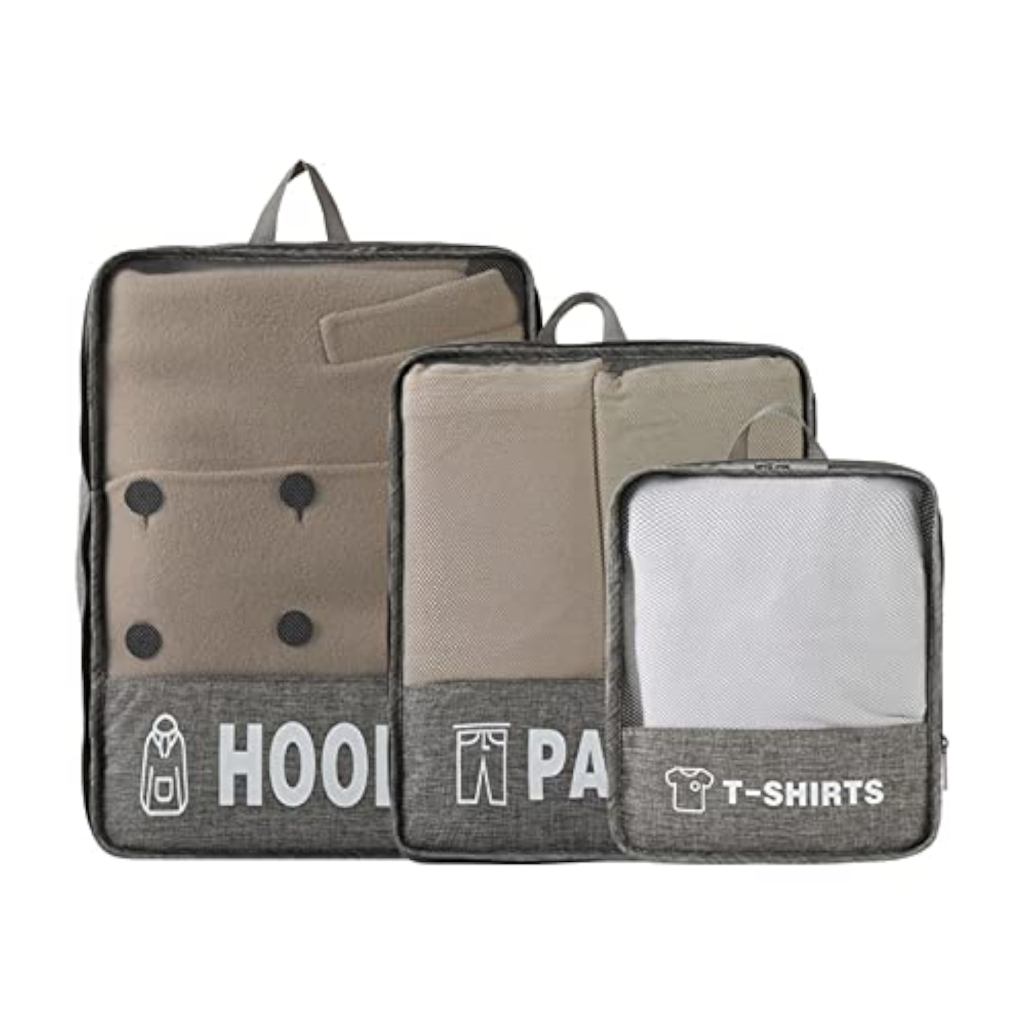 Compression Packing Cubes 3Pcs Set, Travel Organizer