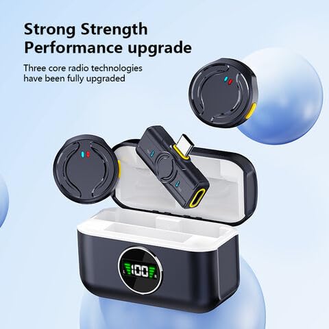 Image of Wireless Lavalier Microphone for iPhone /Android, with Lightning /USB-C Plug-Play Wireless Microphones with Noises Cancellation, Omnidirectional (Q81 Mic Type-C)
