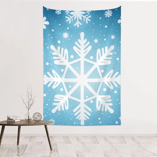 Tapisserie murale flocon de neige en velours pêche 152x101 cm pour décoration salon GJHKSSVB