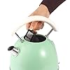 Ariete 2877 Vintage Wasserkocher, 2000 Watt, 1,7 Liter, beige/grün, Rostfreier Stahl, 1.7 liters & 155 Toaster mit 2 Schlitzen Vintage Vert