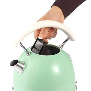 Ariete 2877 Vintage Wasserkocher, 2000 Watt, 1,7 Liter, beige/grün, Rostfreier Stahl, 1.7 liters & 155 Toaster mit 2 Schlitzen Vintage Vert