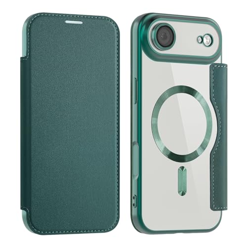 Étui portefeuille iPhone 17 Air en cuir synthétique premium et coque magnétique renforcée