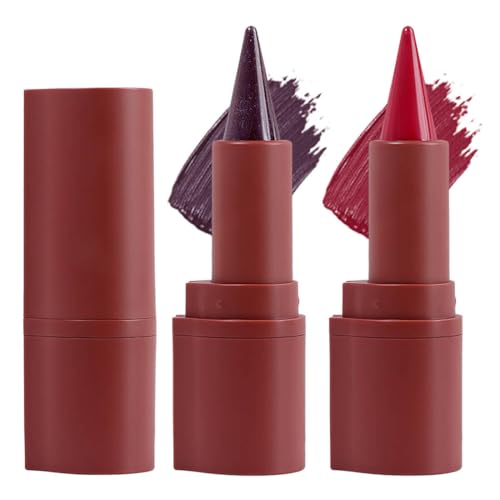 NHPY 2 piezas Delineador de ojos y pintalabios 2 en 1 mate de secado rápido, maquillaje para mujer resistente al agua y de larga duración, lápiz de maquillaje
