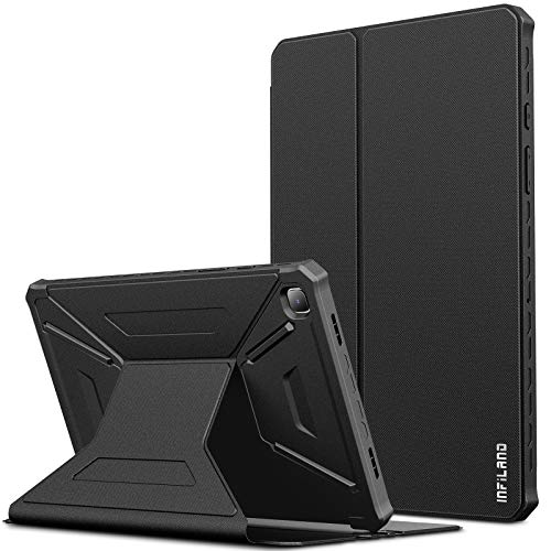 Infiland Galaxy Tab A7 10.4 2020 Case, Multiple Angles Protective Case Cover Compatible With Samsung Galaxy Tab A7 10.4-Inch Model Sm-T500/T505/T507 2020 Tablet [Auto Wake/Sleep], Black #TOP21