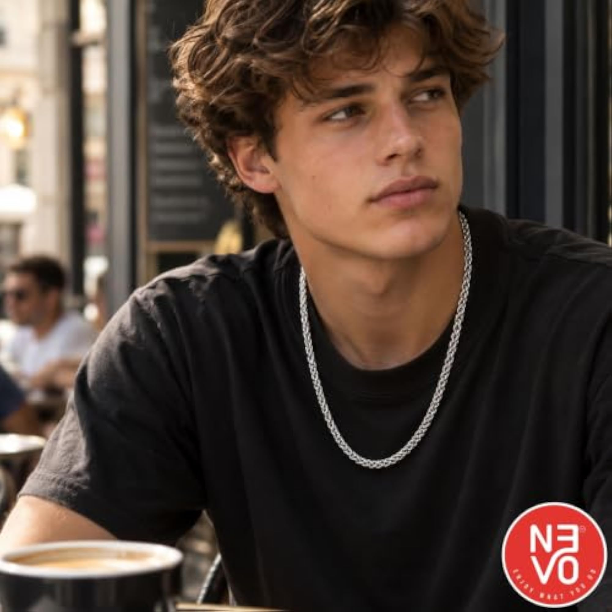 Men's Surge Stainless Steel Wheat Chain Necklace