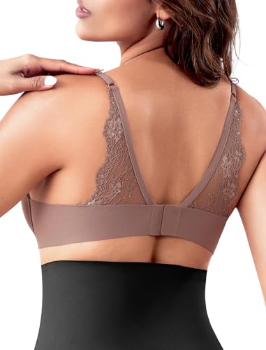 Image of Livona Lace Bralette for Women - Comfort Sports Bra Wireless Padded Bralette with Support Workout Tops Cami Crop S-XXL