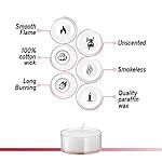 Lerner Clear Tea Lights Candles Bulk - 4.5 Hour Clear Cup Tealight 200 Pack - Consistent Smkless Clean Burning - Holiday, Wedding, Spa, Emergency and Home Decoration Candles - Image 5