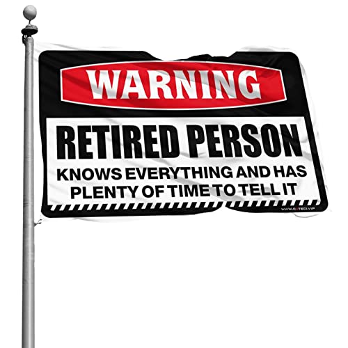 Drapeau Warning Retired unique comme cadeau de retraite drole pour un proche