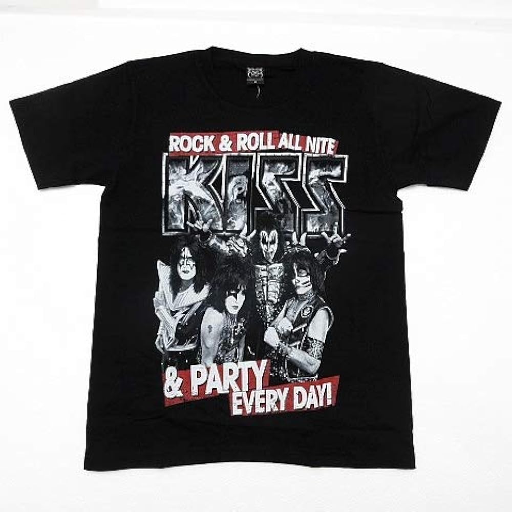 Amazon | KISS キッス 半袖Tシャツ ロックバンド ヘビーメタル