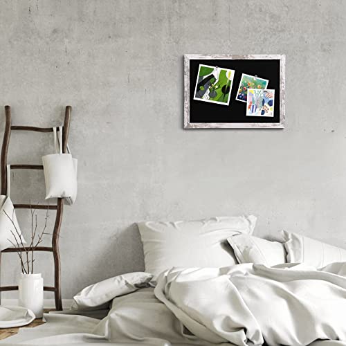 Aitakatta Black Felt Cork Board Bulletin Board, Cork Boards for Walls with Wood Frame, Pin Board Vision Board for Office Home Kitchen and School with Pins, Screws, Anchors (26*36,WH,1pc)