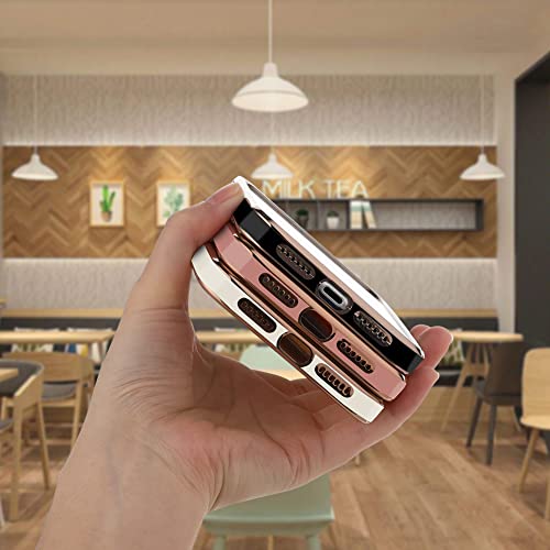 Bonoma Compatible With Iphone Xr Case Love Heart Plating Electroplate Luxury Elegant Case Camera Protector Soft Tpu Shockproof Protective Corner Back Cover Iphone Xr Case -Black #TOP3