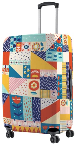 Image of Nasher Miles Polyester 65 (24 Inch) Medium Protective Luggage Cover - Flower Design