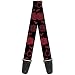 Buckle-Down Guitar Strap - Supernatural Symbols Scattered Black/Red - 2