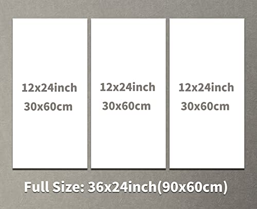 Chicago Skyline Canvas Wall Art, Illinois Skyscraper Wall Decor Framed Picture Black And White City Posters Cityscape Painting For Home Living Room Bedroom Decoration 3 Piece Prints Ready To Hang(36''Wx24''H) #TOP4