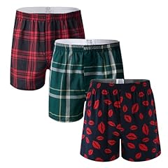 3pcs-red Plaid/Green Plaid