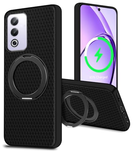 GULEIYAA OPPO A3 5G �P�[�X Magsafe�Ή� 360°��]�X�^���h �c�����Ή� A402OP CPH2639 �J�o�[ �`�F�b�N���f�U�C�� TPU�o���p�[ �ϏՌ� �S�ʕی� �����O �I�b�|a3 5g �X�}�z�P�[�X