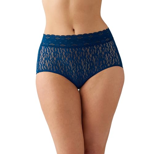 Image of Wacoal Women's Halo Lace Brief Panty, Poseidon, S