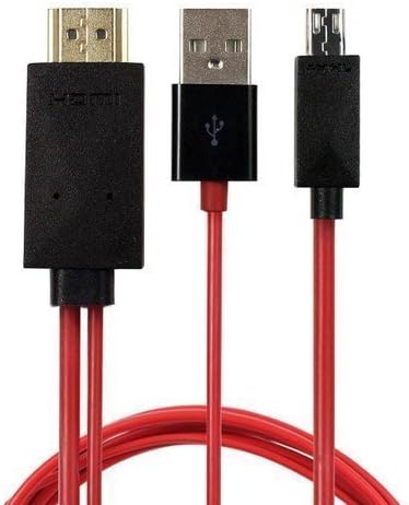 Phone to Tv Cable,6.5 Feet 11 Pin Micro USB to HDMI Adapter Cable 1080P HDTV for Samsung Galaxy S5, S4, S3, Note 3, Note 2, Galaxy Tab 3 8.0, Tab 3 10.1, Tab Pro, Galaxy Note 8, Note Pro 12.2(NOT