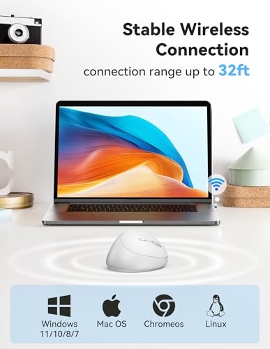Image of TECKNET Ergonomic Wireless Mouse 2.4G Vertical Mouse Silent 4800 DPI