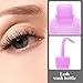BIUDECO 2Pcs 250Ml Eyelash Cleaning Squeeze Bottles with Curved Spout for Lash Extensions, Refillable Water Wash Bottles for Beauty Salon and Travel Use