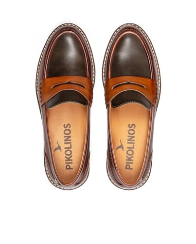 Image of PIKOLINOS Aldaya W8J-3541 Women's Loafers - Premium Calfskin Leather Slip-On - Lightweight Comfort, Removable Insole, Medium & Wide Width Ergonomic Everyday Support
