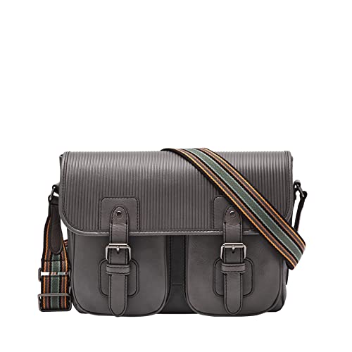 Gray Leather Messenger Bag. Fossil Men's Dillon Leather Briefcase