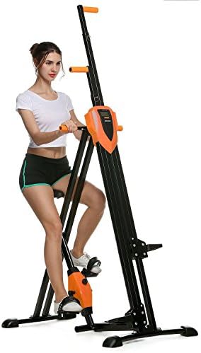 Cosway Folding Vertical Climber 2 in 1 Climbing Stepper Gym Exercise Fitness Equipment Cardio Workout Training Machine, US Stock