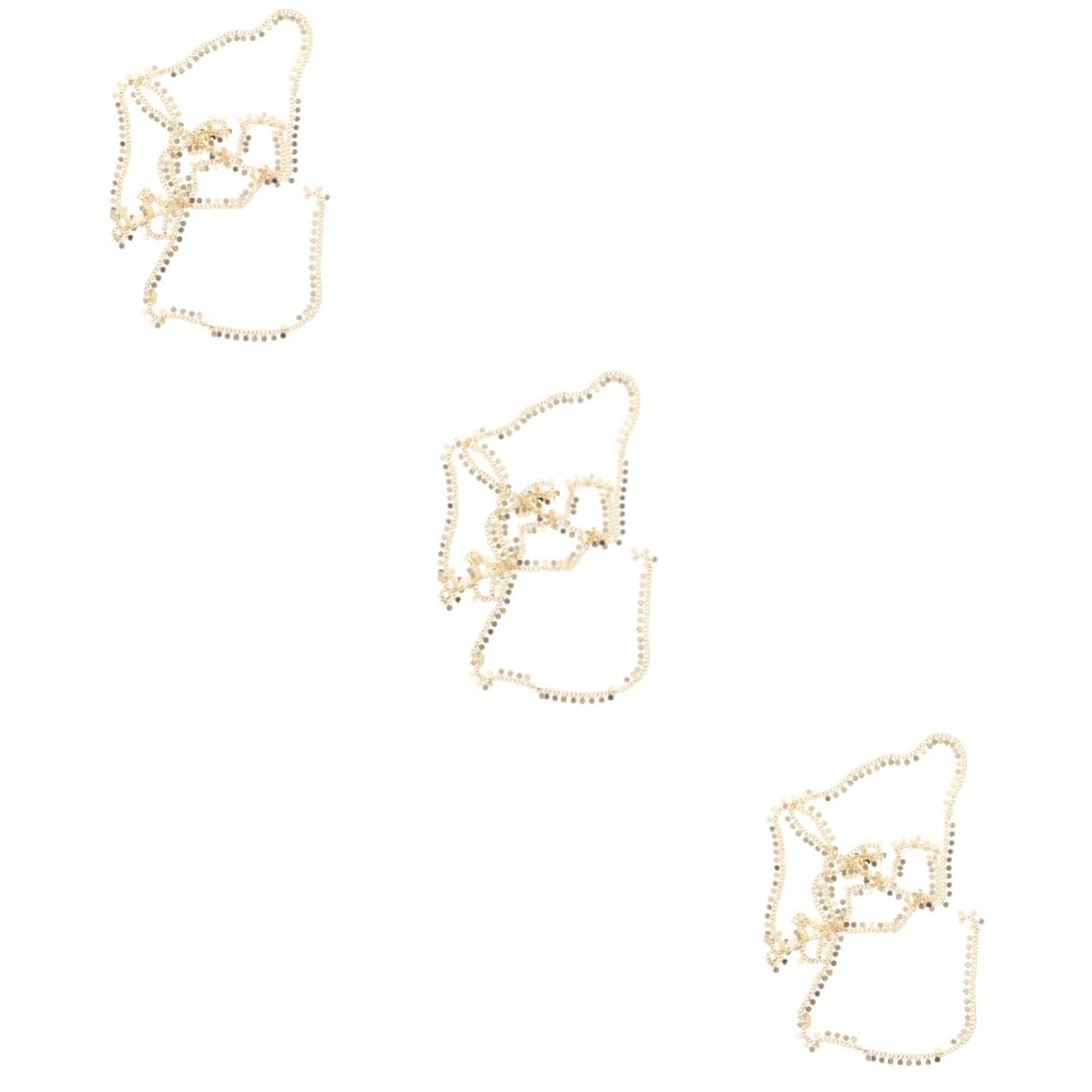 Catena Multiuso da 3 Pezzi Catena Decorativa Fatta A Mano per La Creazione di Gioielli Ciondolo A Disco Piatto
