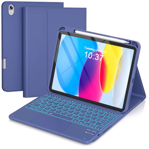 Image of RAYMCRAFT for iPad (A16) 11th /10th Generation Case with Keyboard (Trackpad)