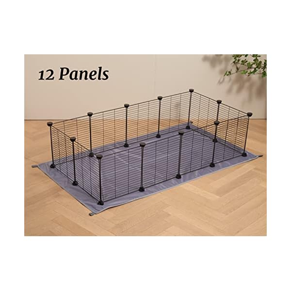 LURIVA-DIY-Guinea-Pig-Cage-with-Mat-Small-Animal-Playpen-with-Mat-Pet-Playpen-Rabbit-Cage-Small-Animal-Cage-Puppy-Dog-Playpen-Indoor-Outdoor-Metal-Wire-Yard-Fence12-X-12-Inch-12-Panels-Black LURIVA-DIY-Guinea-Pig-Cage-with-Mat-Small-Animal-Playpen-with-Mat-Pet-Playpen-Rabbit-Cage-Small-Animal-Cage-Puppy-Dog-Playpen-Indoor-Outdoor-Metal-Wire-Yard-Fence12-X-12-Inch-12-Panels-Black