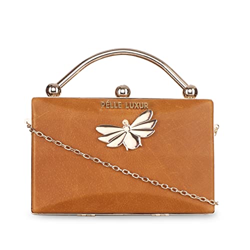 Pochette en cuir pour femme taille moyenne idéale en terrasse