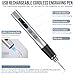 URPiRE [Upgrade 2-Way Rotary] Electric Engraving Pen with 37 Bits, Cordless Engraver Pen USB Rechargeable, Portable DIY Rotary Engraver Machine for All Materials (Metallic Silver)