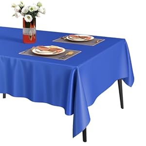 Fixwal 3 Pack Plastic Tablecloth Navy Blue Disposable Table Cloth 54″ x 108″ Plastic Table Cover Premium Rectangle Tablecloths for Parties Picnic Birthday Wedding Banquet