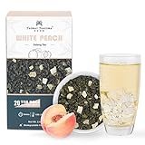 Taimei Teatime Peach Oolong Tea Loose Leaf, Peach Oolong Pyramid Tea Bags 20 CT