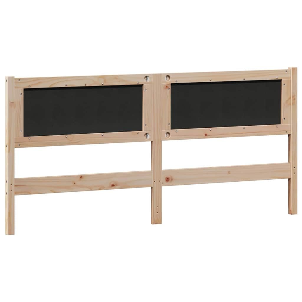 Testiera per Letto 160 cm in Legno Massello di Pino