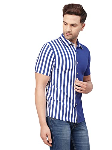 Image of GRITSTONES Men Stripe Cotton Blend Shirts
