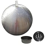 [page_title]-Kugelbrunnen 50 cm incl. LED Komplettset Gartenbrunnen Wasserspiel Edelstahl matt gebürstet