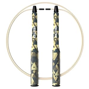 Velites Fire 2.0 Springtouw voor Crosstraining Verzward snelheidskabel voor Double Unders [Gewicht niet inbegrepen]. Ook ontworpen voor fitness, boksen en MMA