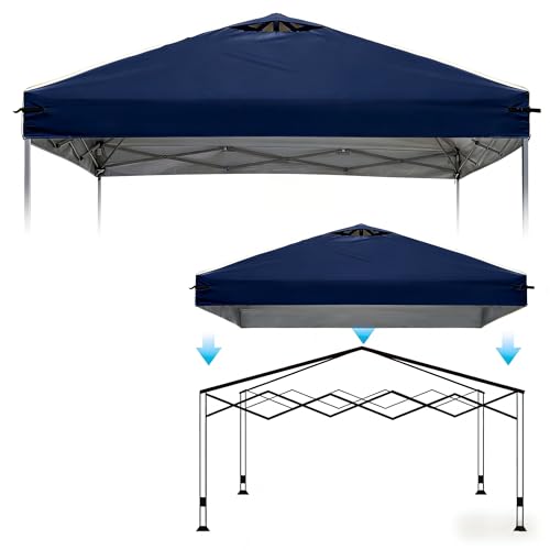 トップカバー3mx3m タープテント専用 UVカット 高耐水 ※トップカバーのみ(ネイビーブルー)