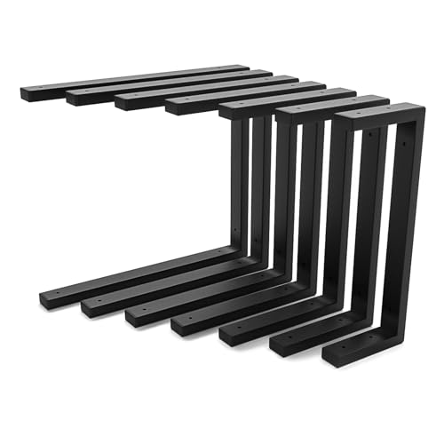 HEVVA Lot de 2 supports de lavabo double 20/25/30/35/40/45 cm - LAHN - Support de lavabo à poser, supports pour charges lourdes, console murale, plateau de...